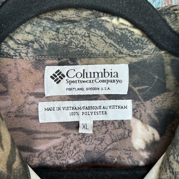 Columbia Men's Mossy Oak Breakup Camo Button Up Shirt Size XL - Picture 2 of 5